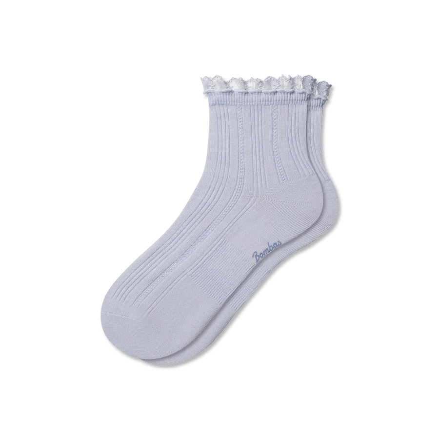 Women's Ruffle Lace Quarter Socks - Premium Pick