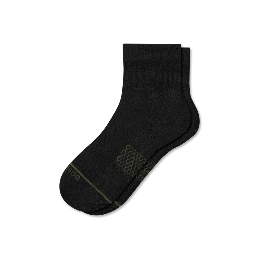 Women's Merino Wool Blend Modern Rib Quarter Socks - Daily Pick