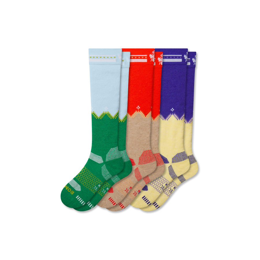 Youth Full-Cushion Merino Wool Blend Ski & Sock 3-Pack - Ready Pair