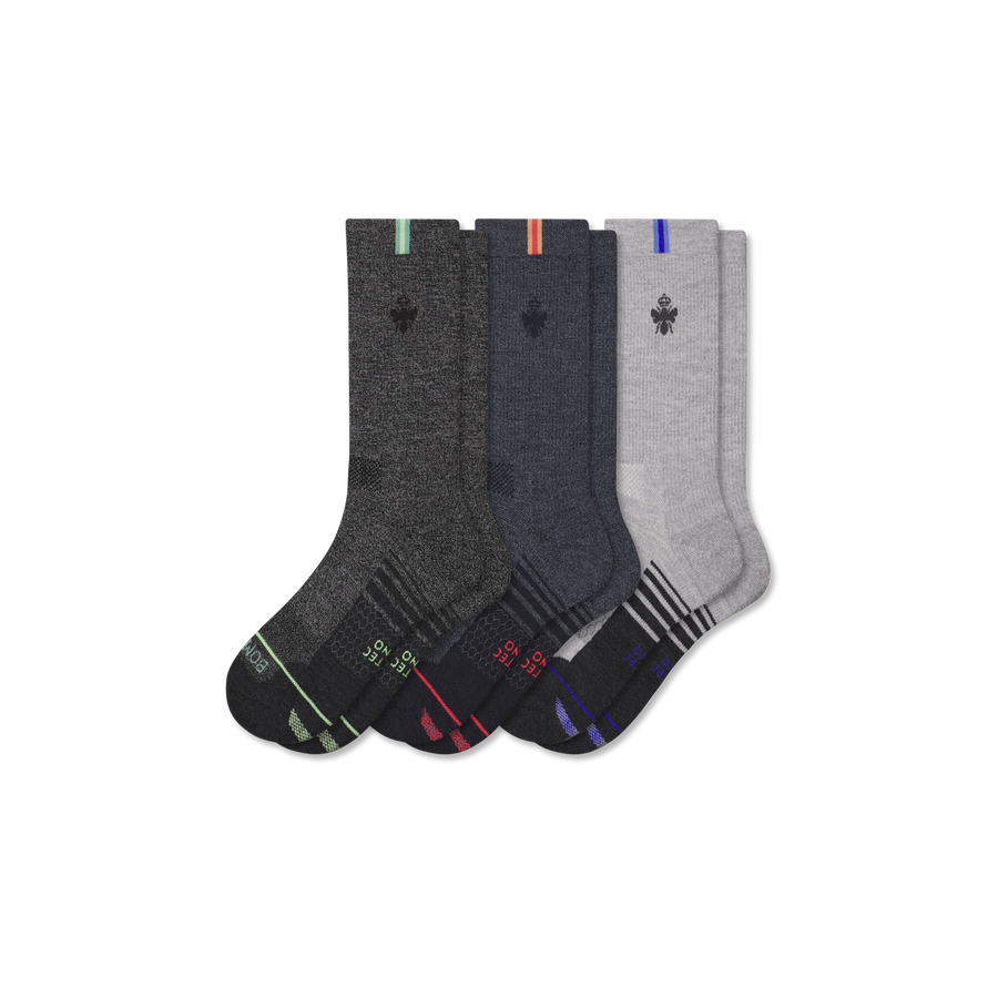 Women's Merino Wool Blend Run Calf Sock 3-Pack - Modern Touch
