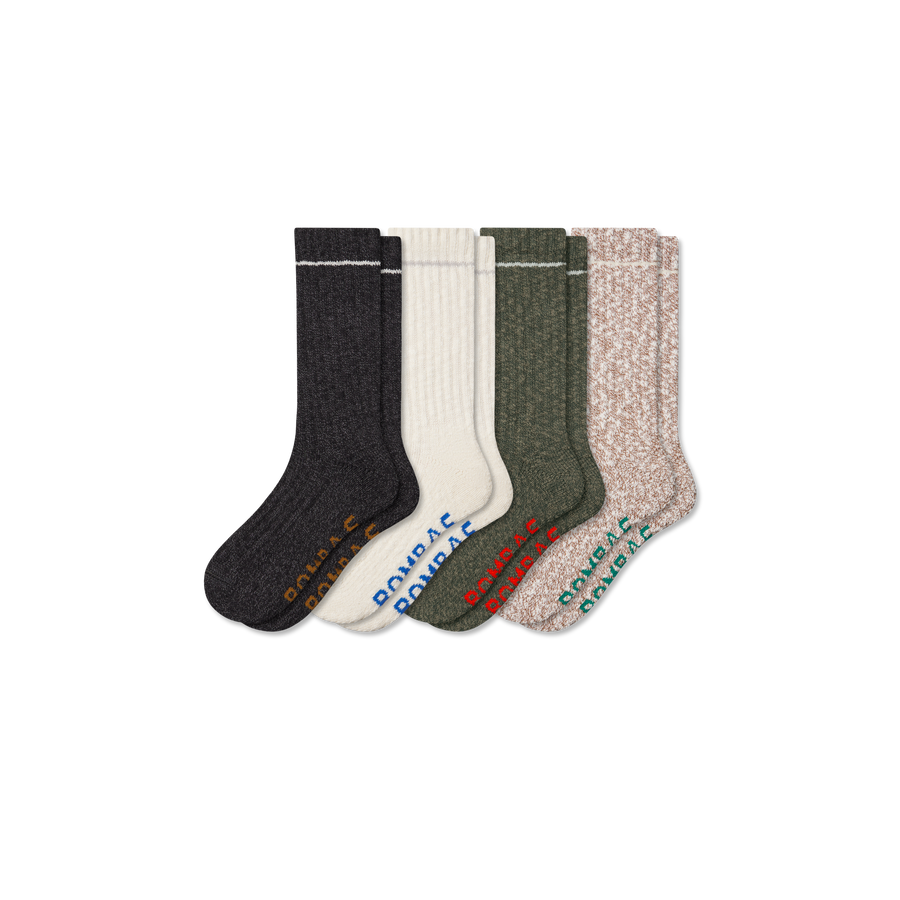 Men's Chunky Ragg Calf Sock 4-Pack - Daily Cushion