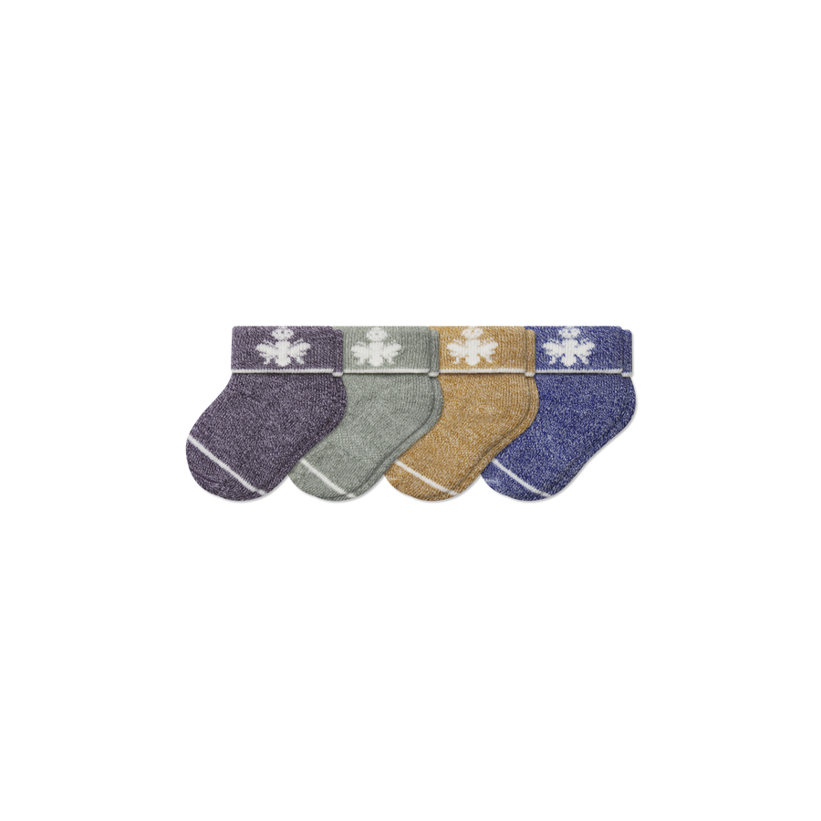 Baby Merino Wool Blend Calf Sock 4-Pack (0-6 Months) - Ready Pair
