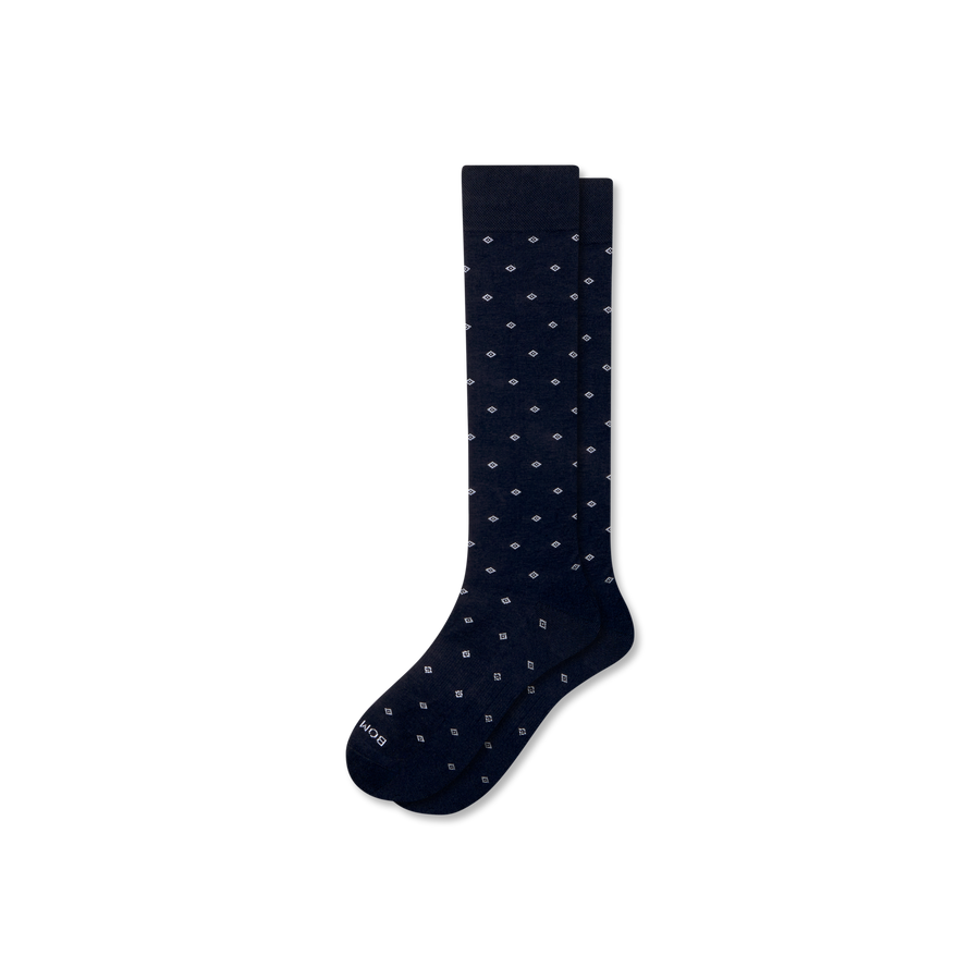 Men's Dress Over the Calf Socks - Clean Finish