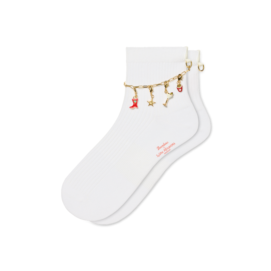 Bombas x Susan Alexandra Charms and Anklet Quarter Socks - Everyday Pair