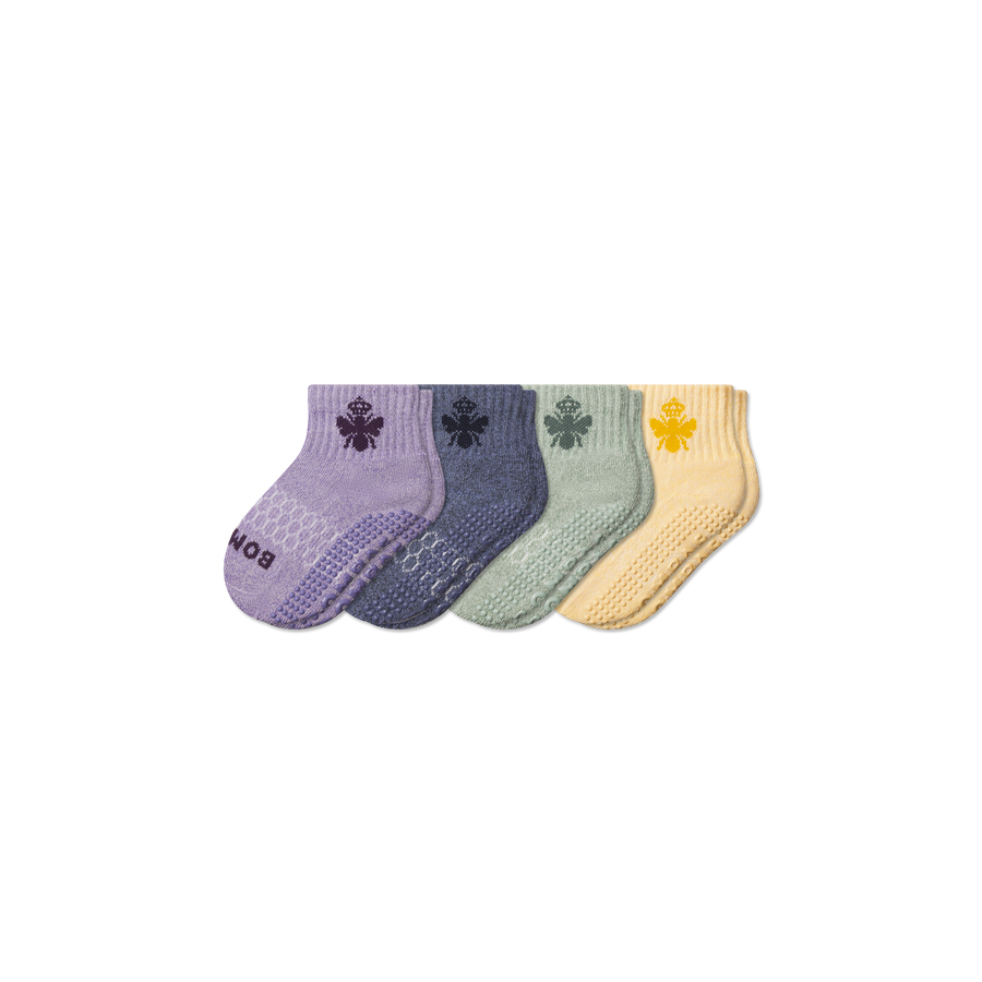 Toddler Marl Gripper Calf Sock 4-Pack - Daily Cushion