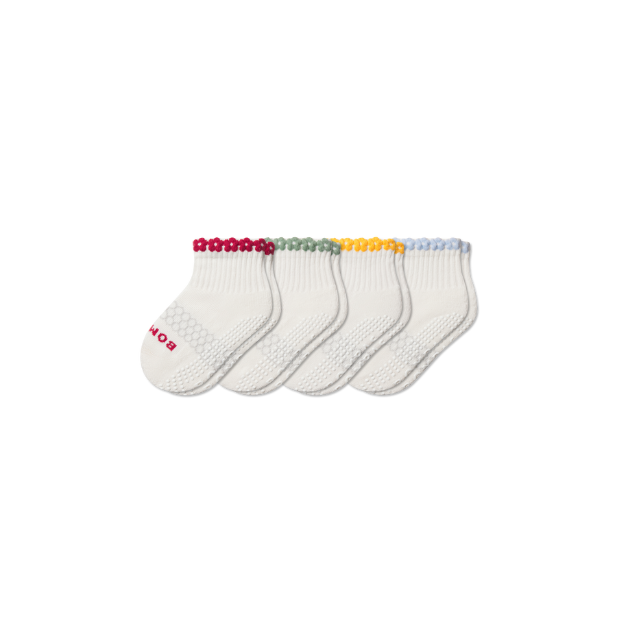 Toddler Daisy Chain Gripper Calf Sock 4-Pack - Fresh Choice