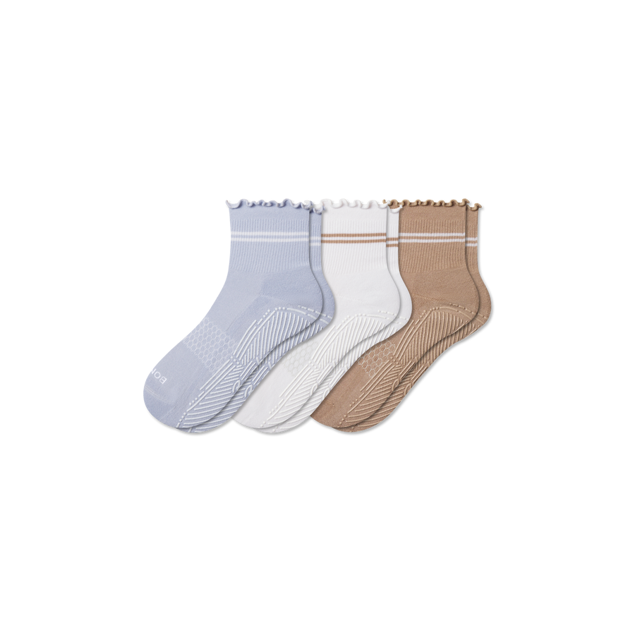 Women's Studio Gripper Quarter Sock 3-Pack - All Day Fit