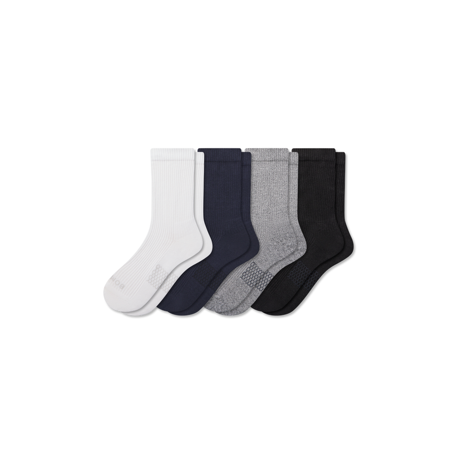 Men's Modern Rib Half Calf Sock 4-Pack - Travel Pair