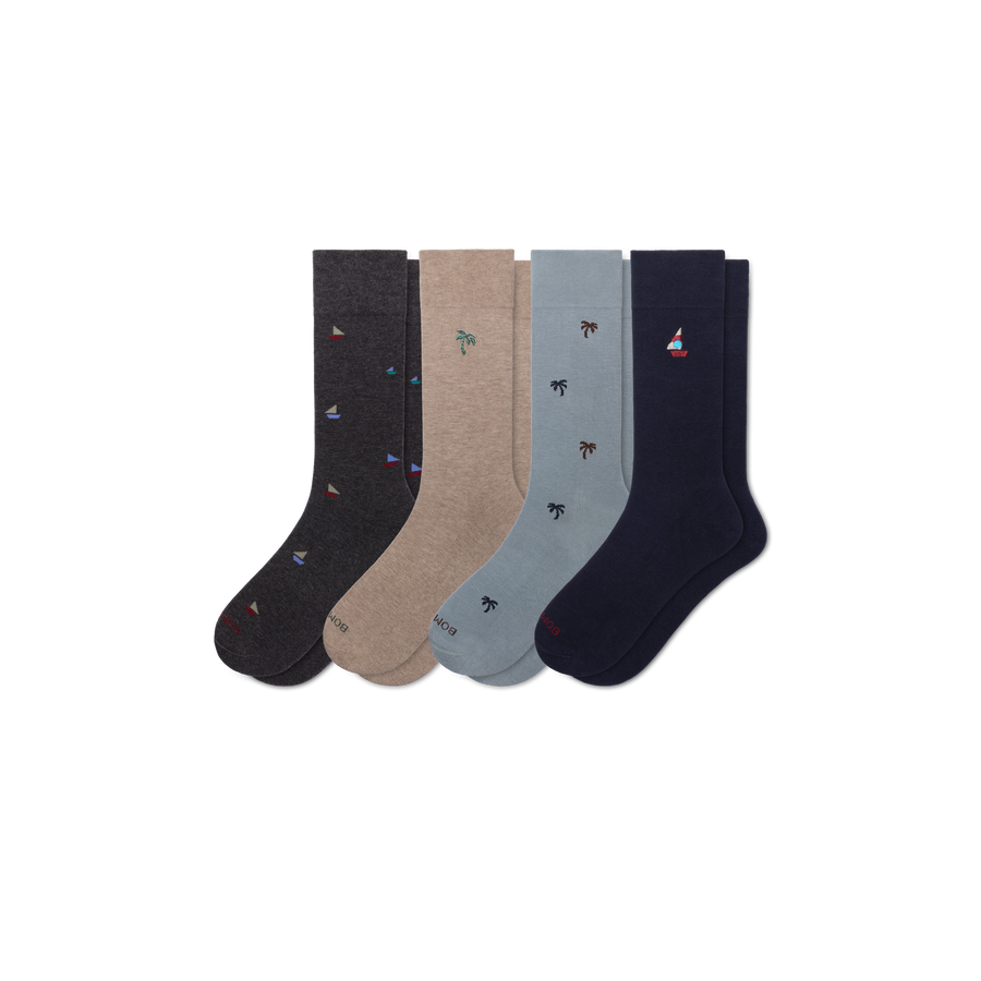 Men's Dress Calf Sock 4-Pack - Ready Pair