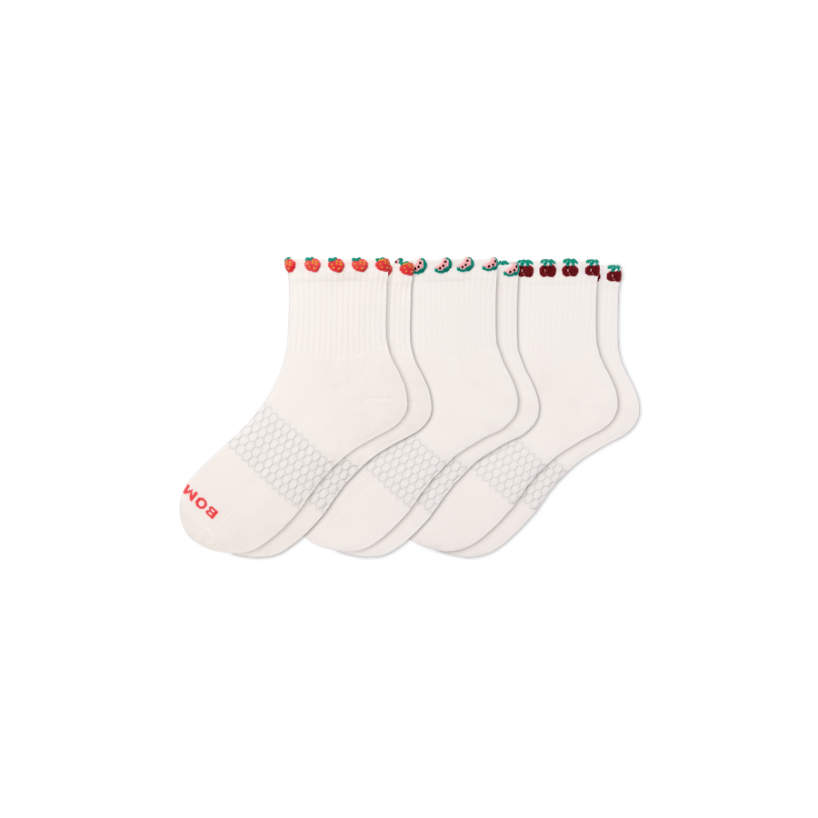 Women's Farmer's Market Quarter Sock 3-Pack - Simple Style