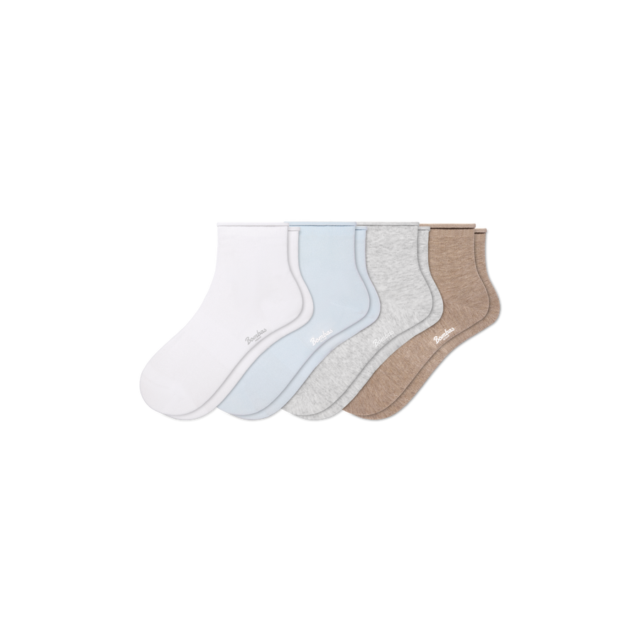 Women’s Roll Top Quarter Sock 4-Pack - Classic Ready
