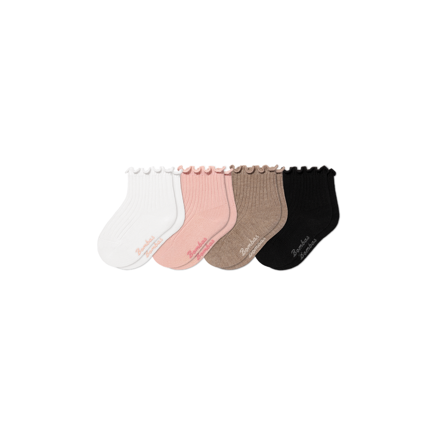 Baby Ruffle Rib Calf Sock 4-Pack (6-12 Months) - Essential Ready
