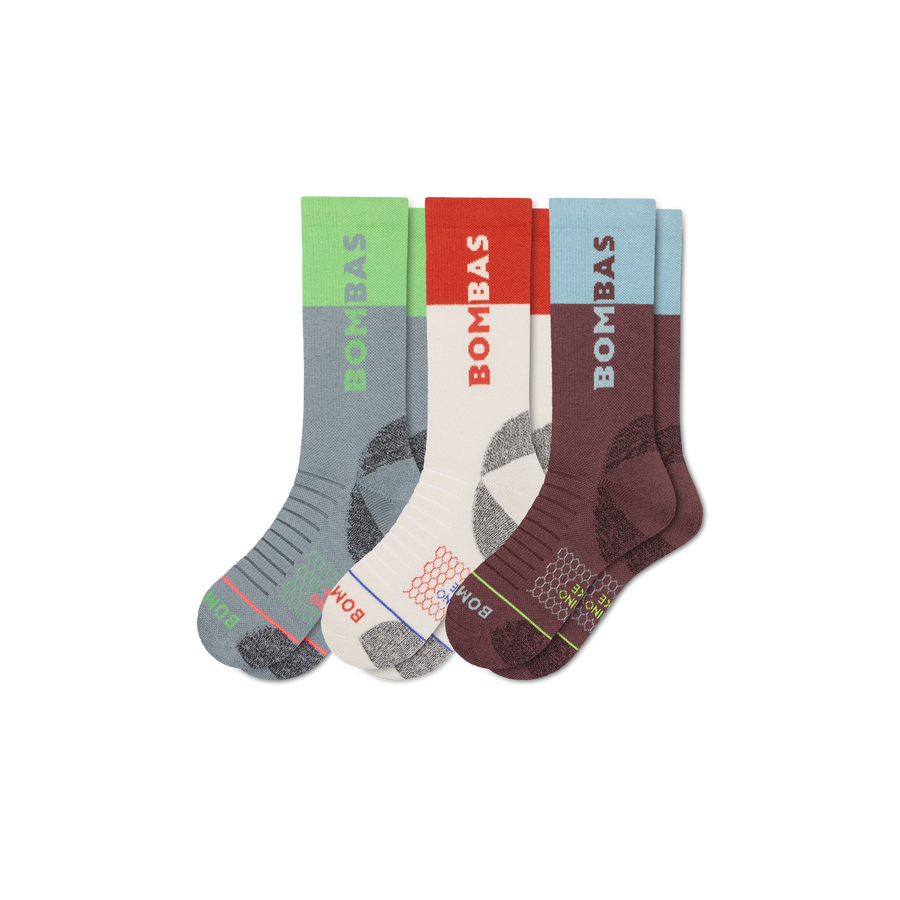 Men's Merino Wool Blend Hiking Calf Sock 3-Pack - Ready Pair