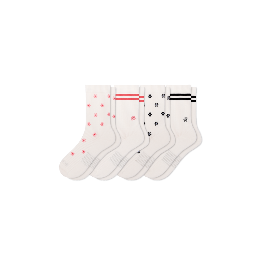 Women's Modern Rib Half Calf Sock 4-Pack - Simple Style