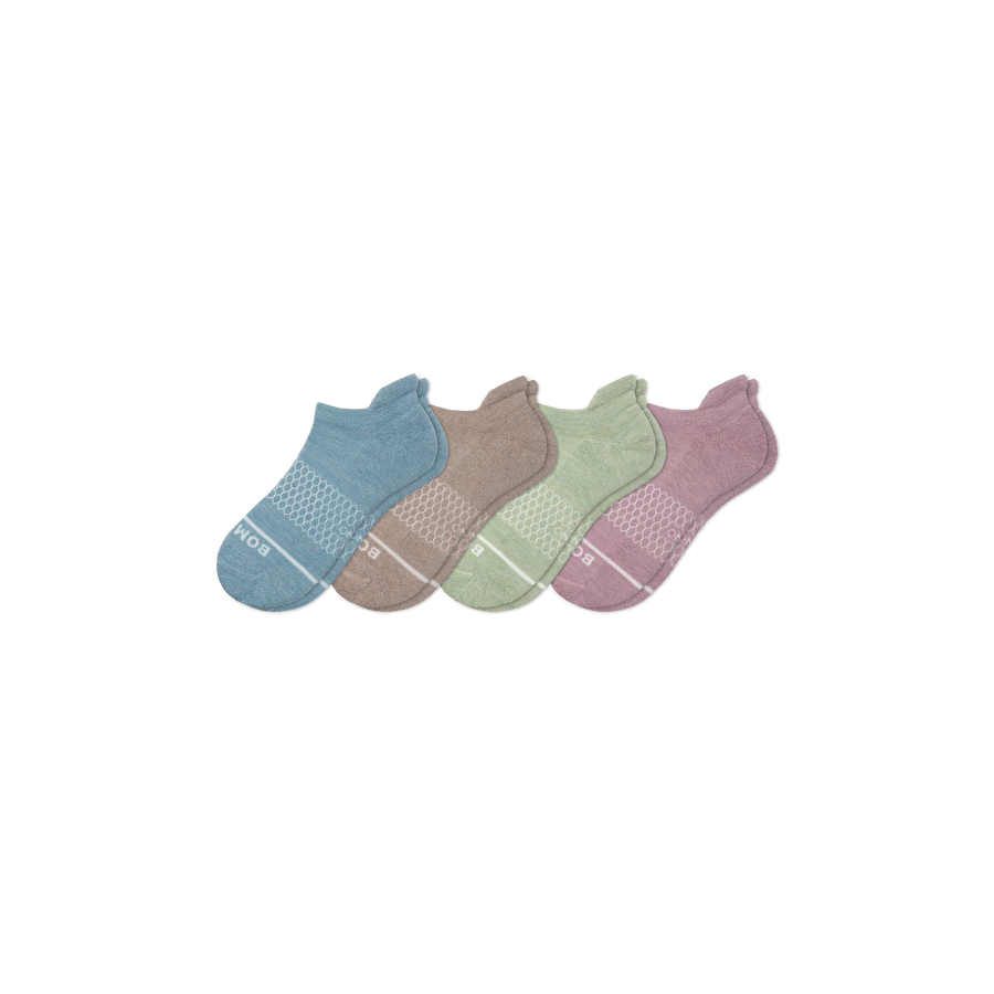 Women's Merino Wool Blend Ankle Sock 4-Pack - Soft Step