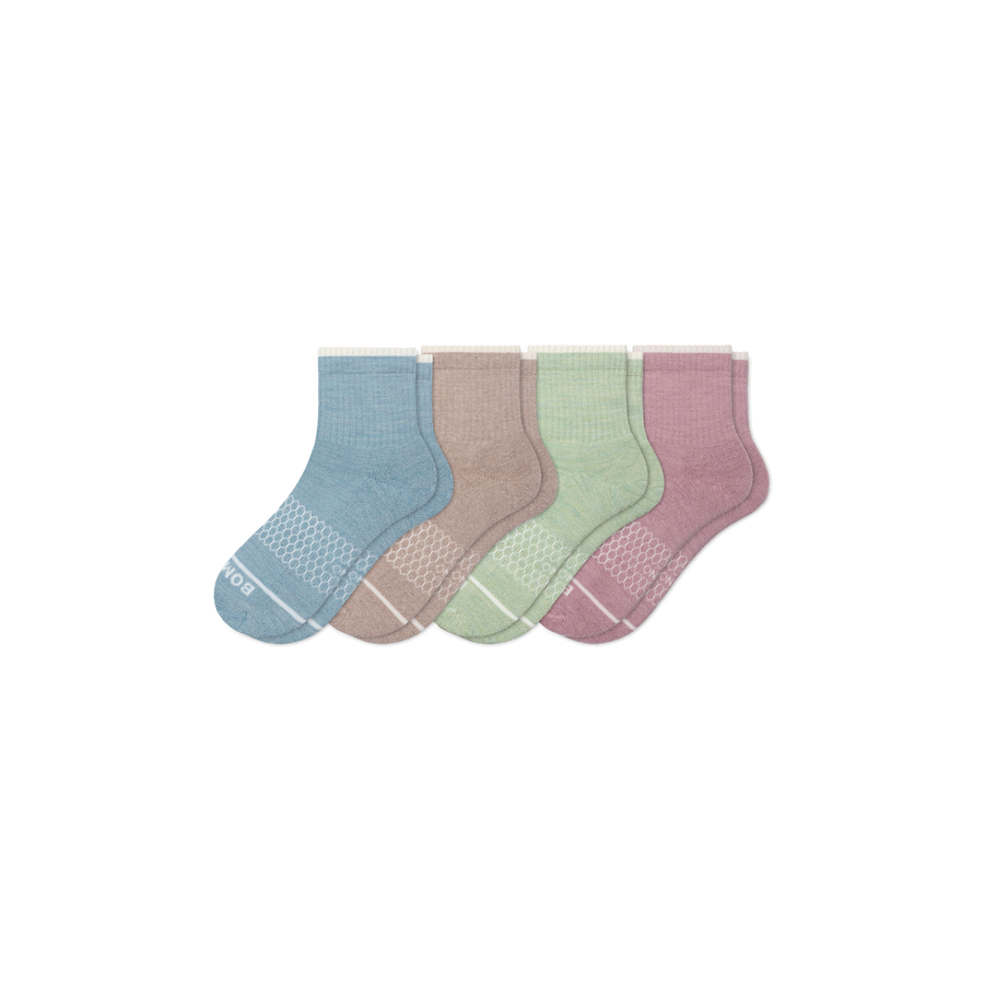 Women's Merino Wool Blend Quarter Sock 4-Pack - Soft Step