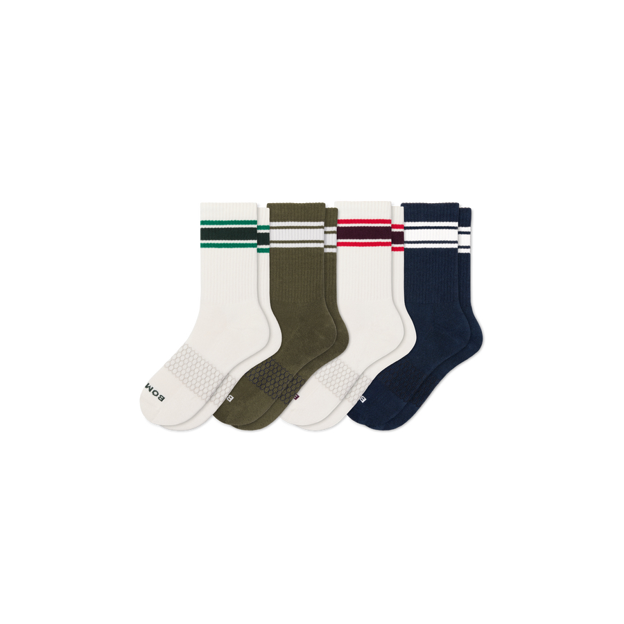 Men's Vintage Stripes Half Calf Sock 4-Pack - Modern Touch