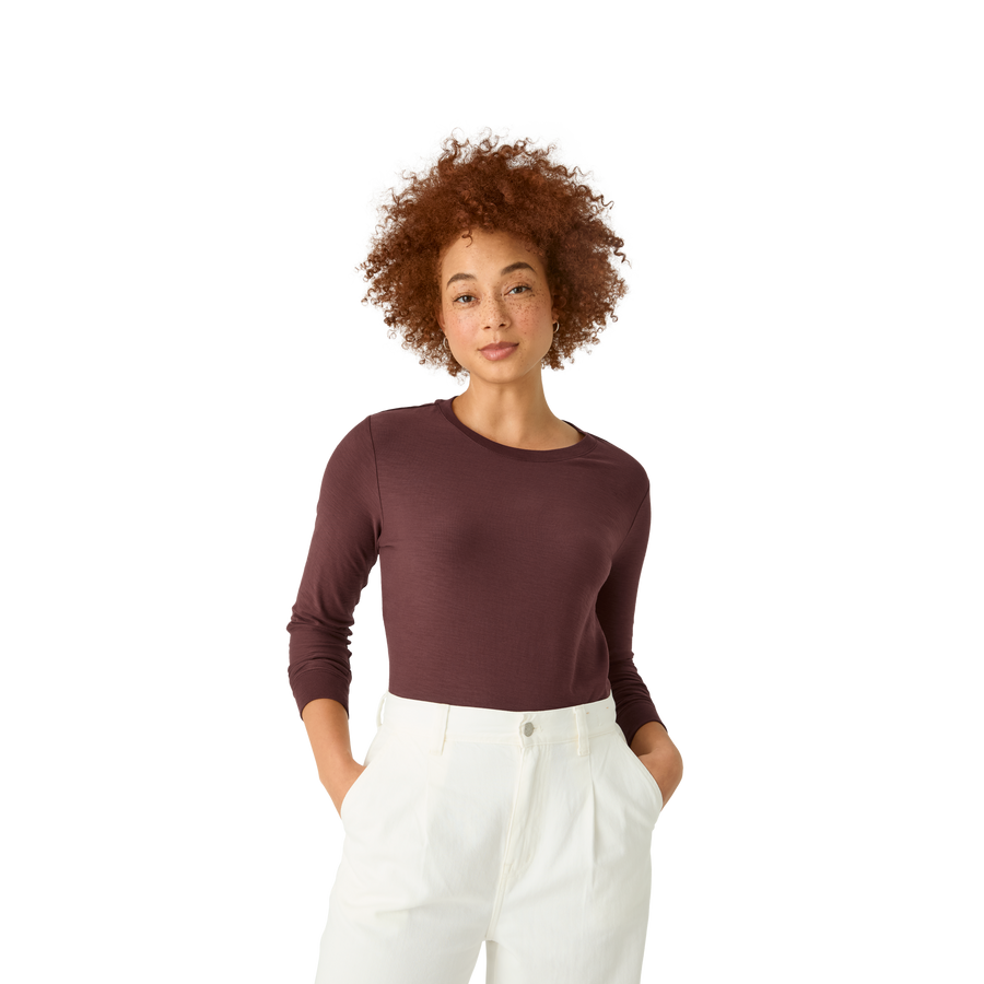 Women's Air Slub Long Sleeve T-Shirt - Clean Finish