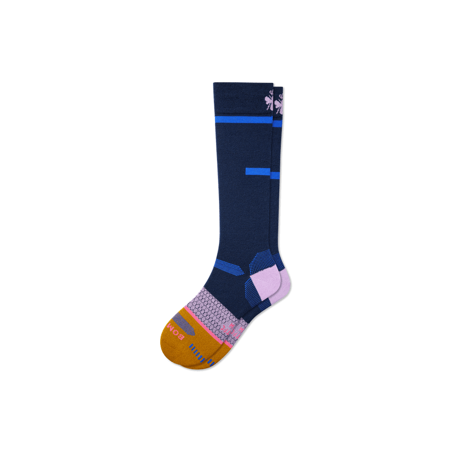 Men's Zero-Cushion Merino Wool Blend Ski & Snowboard Socks - Soft Step