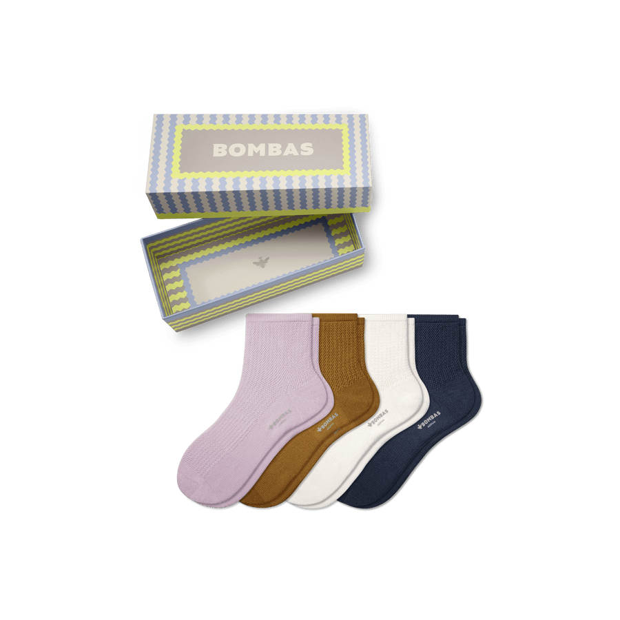 Women's Quarter Sock 4-Pack Gift Box - Soft Step