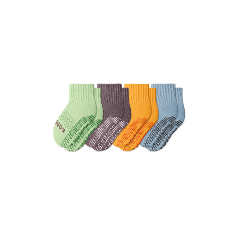 Toddler Gripper Calf Socks 4-Pack - Modern Touch