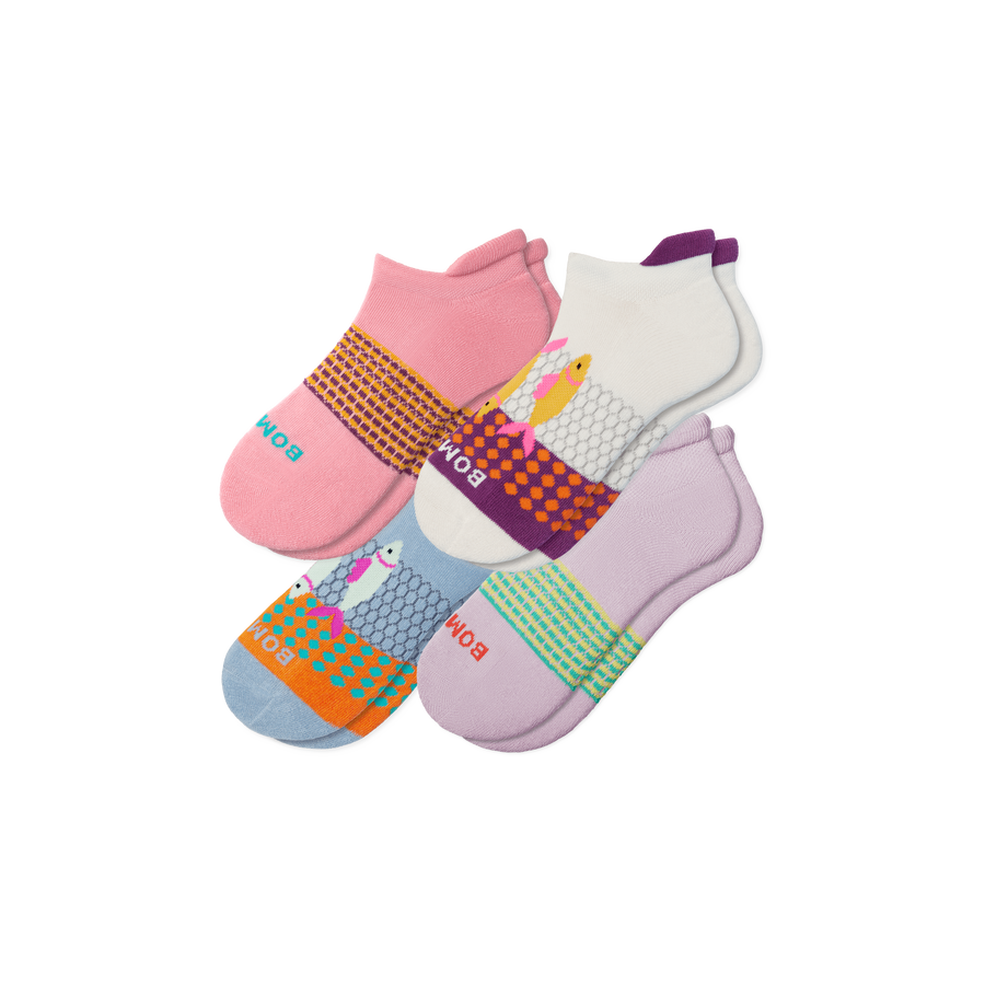 Women's Aquatic Ankle Sock 4-Pack - Classic Ready