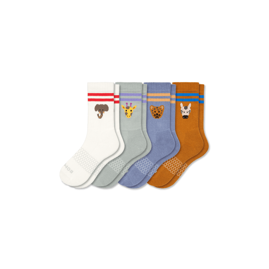 Youth Safari Stripe Calf Sock 4-Pack - Ready Pick