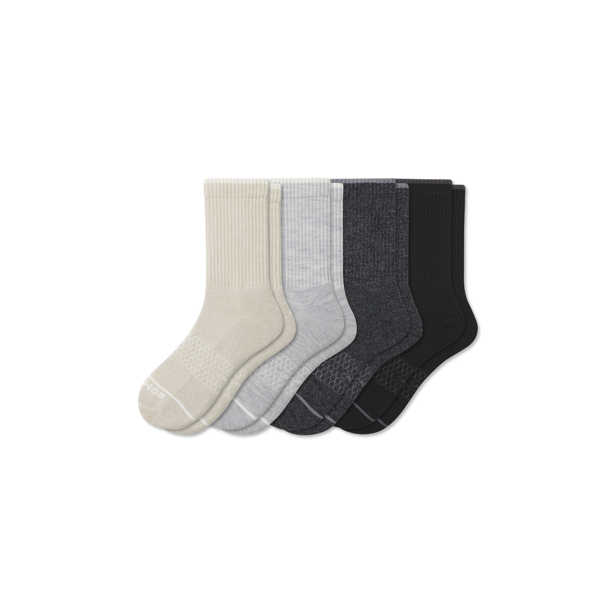 Men's Merino Wool Blend Half Calf Sock 4-Pack - Fresh Step