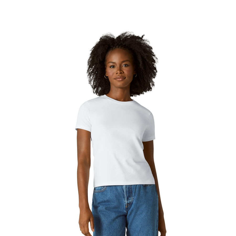 Women's Pima Cotton Slim Crew Neck T-Shirt - Premium Pick