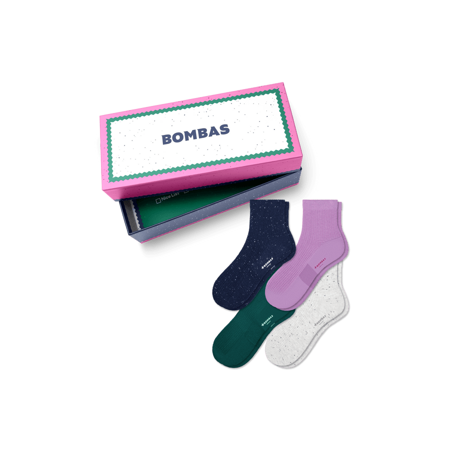 Women's Quarter Sock 4-Pack Gift Box - Everyday Pair