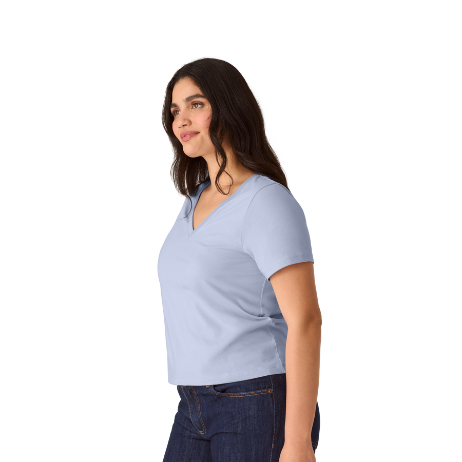 Women's Pima Cotton V-Neck T-Shirt - Easy Wear