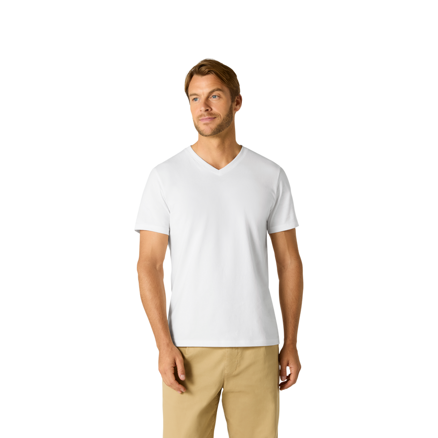 Men's Pima Cotton V-Neck T-Shirt - Daily Comfort