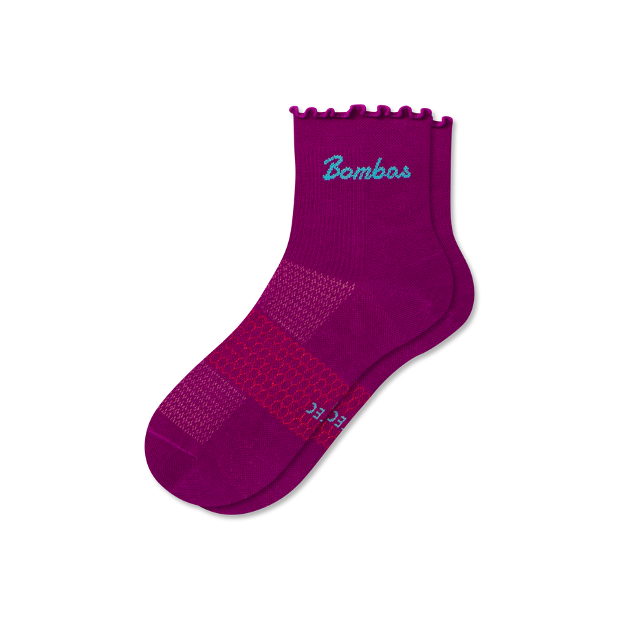 Women’s UltraLite Ruffle Sport Quarter Socks - All Day Fit