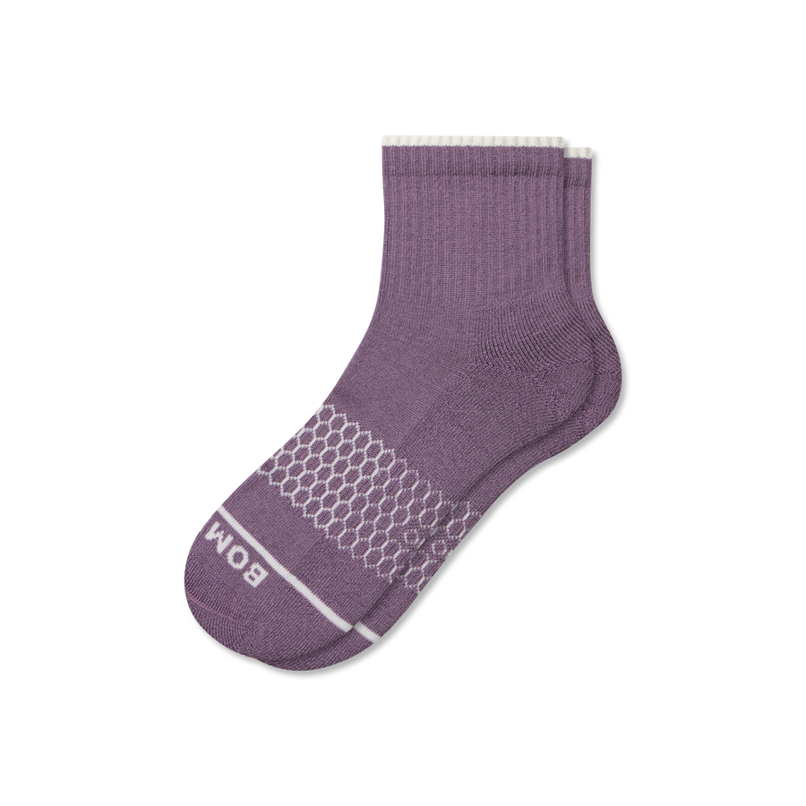 Women's Merino Wool Blend Quarter Socks - Clean Finish