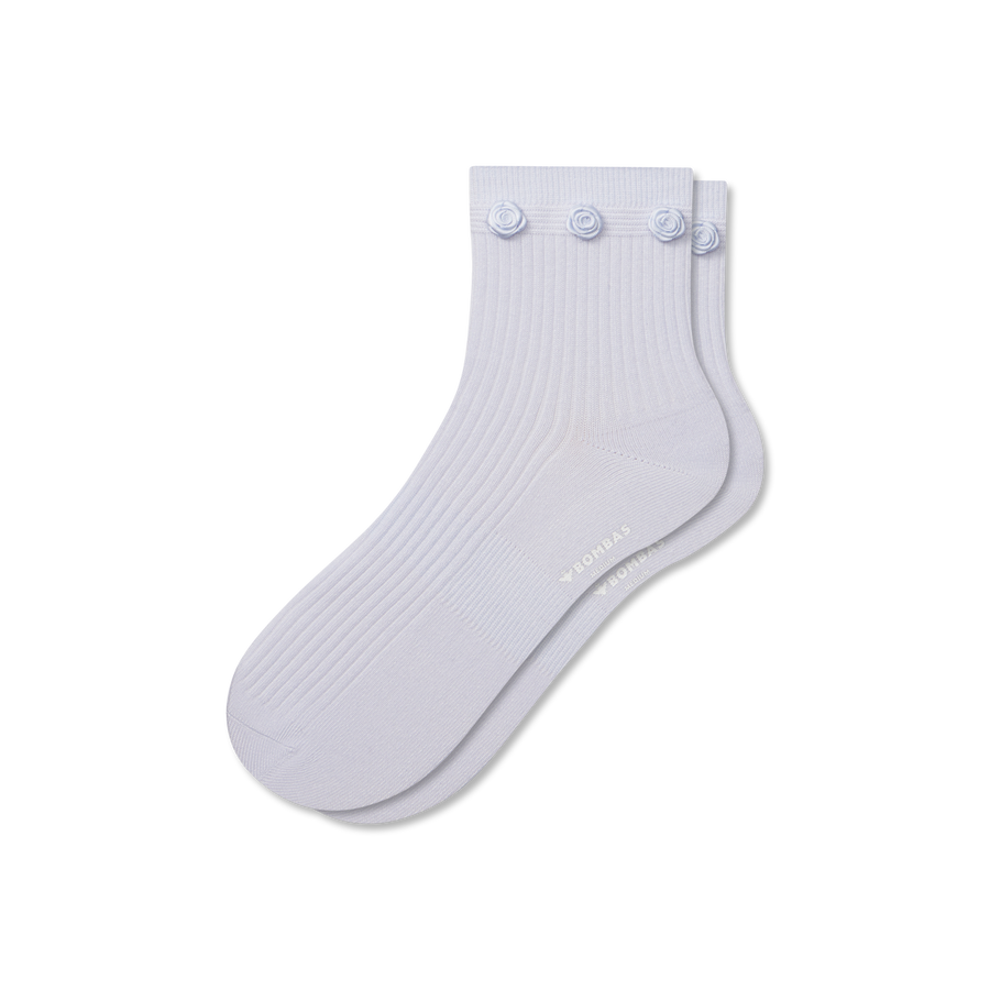 Women's Rosette True Rib Quarter Socks - Classic Ready