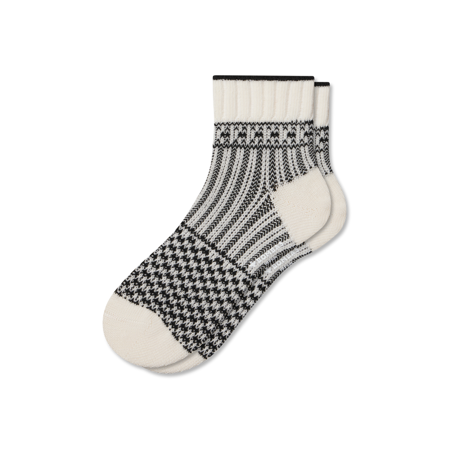 Women's Merino Wool Blend Sweater Quarter Socks - Daily Pick