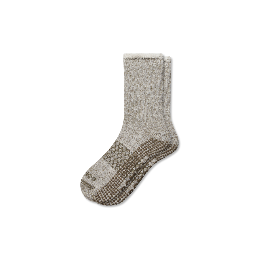 Women’s Roll-Top Merino Blend Gripper House Sock - Ready Pick