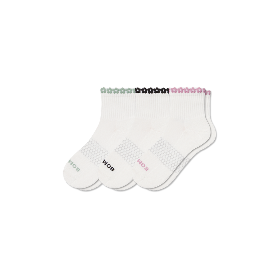 Women's Daisy Chain Quarter Sock 3-Pack - Ready Pick