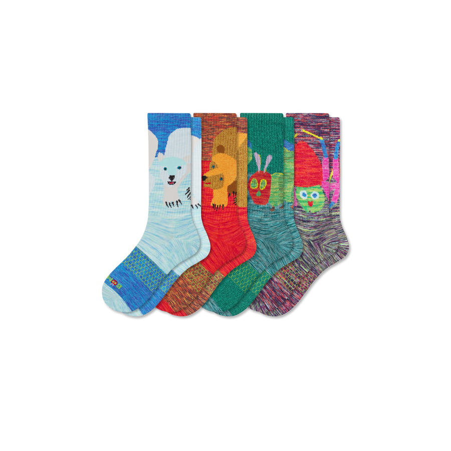 Adult Eric Carle Calf Sock 4-Pack - Daily Cushion
