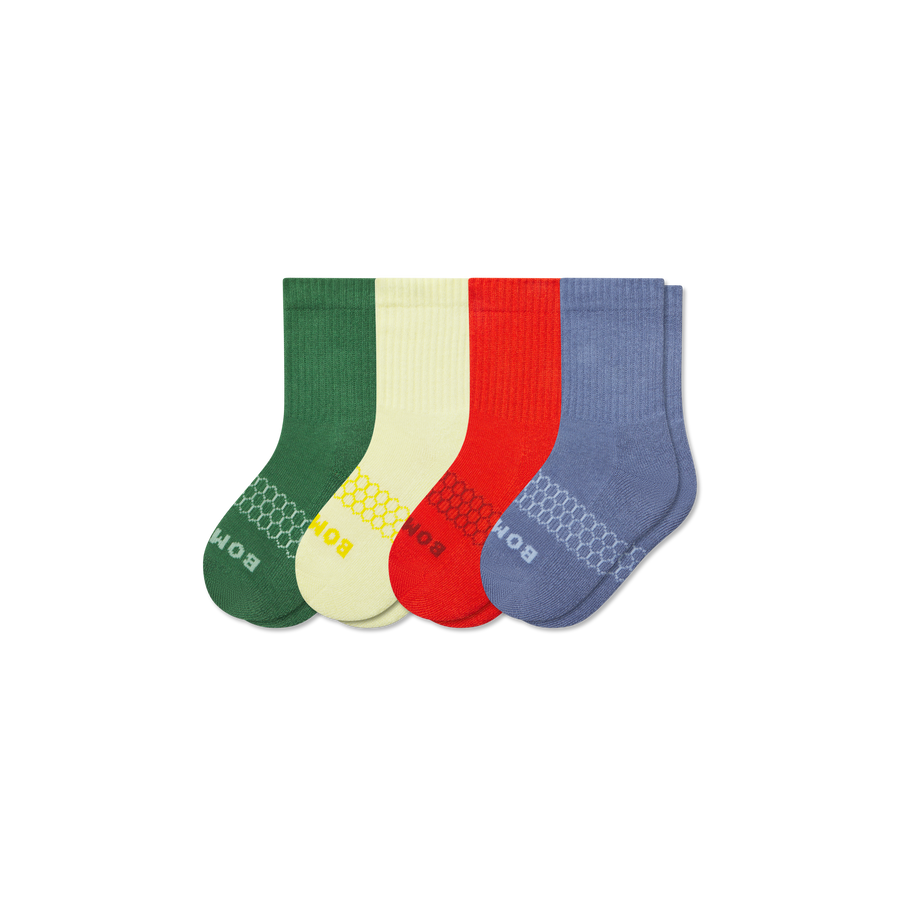 Junior Solids Calf Sock 4-Pack - Premium Pick