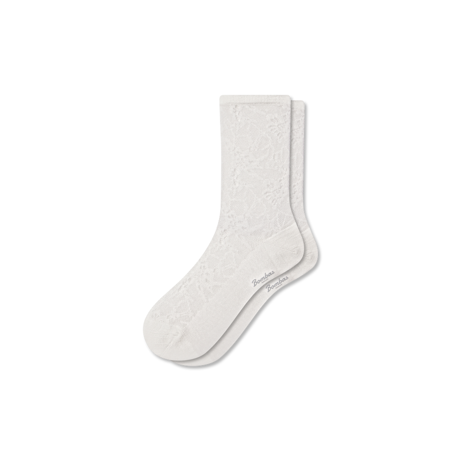 Women’s Floral Lace Half Calf Socks - Daily Step