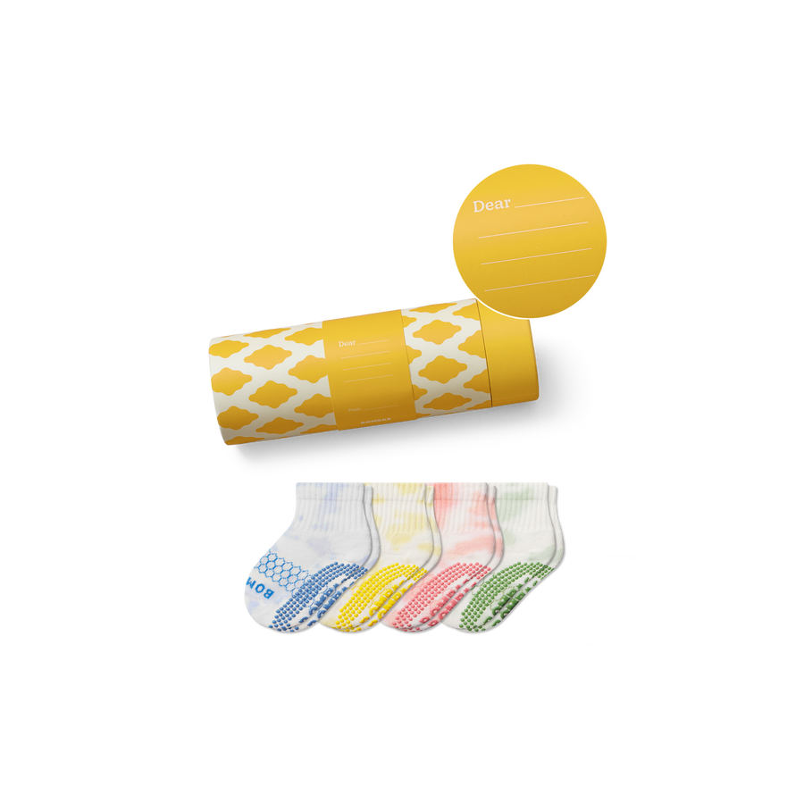 Toddler Gripper Calf Sock 4-Pack Gift Box - Easy Choice