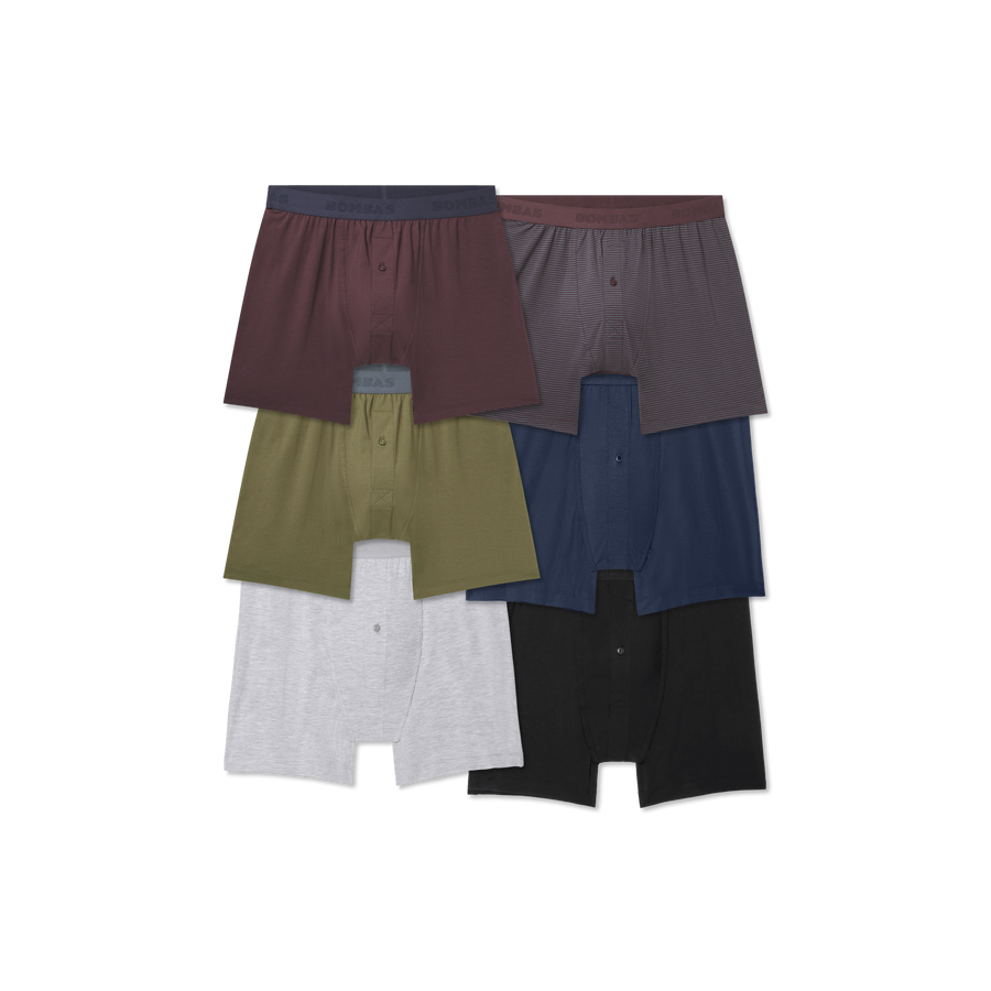 Men's Cotton Modal Blend Boxer 6-Pack - All Day Comfort
