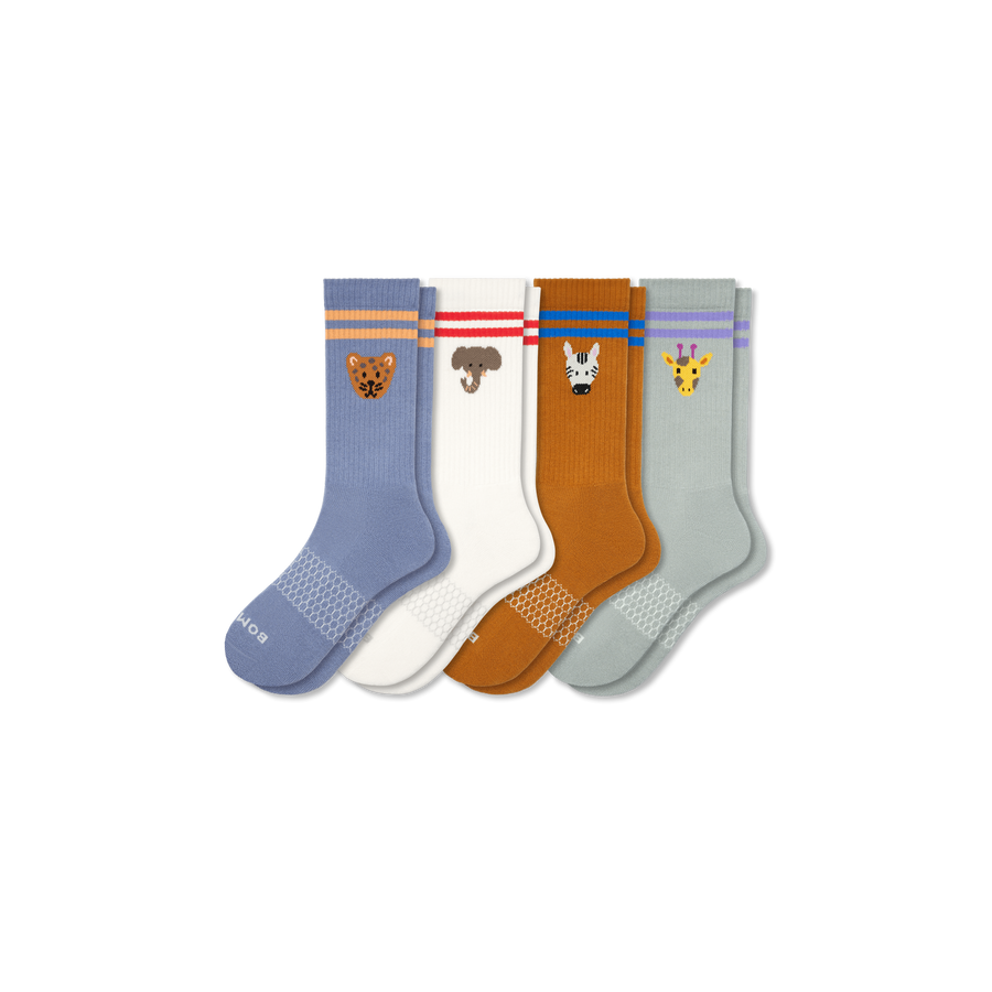 Women's Safari Stripe Calf Sock 4-Pack - Essential Ready