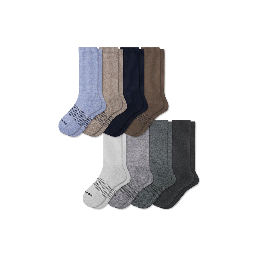 Men's Marl Calf Sock 8-Pack - Daily Cushion