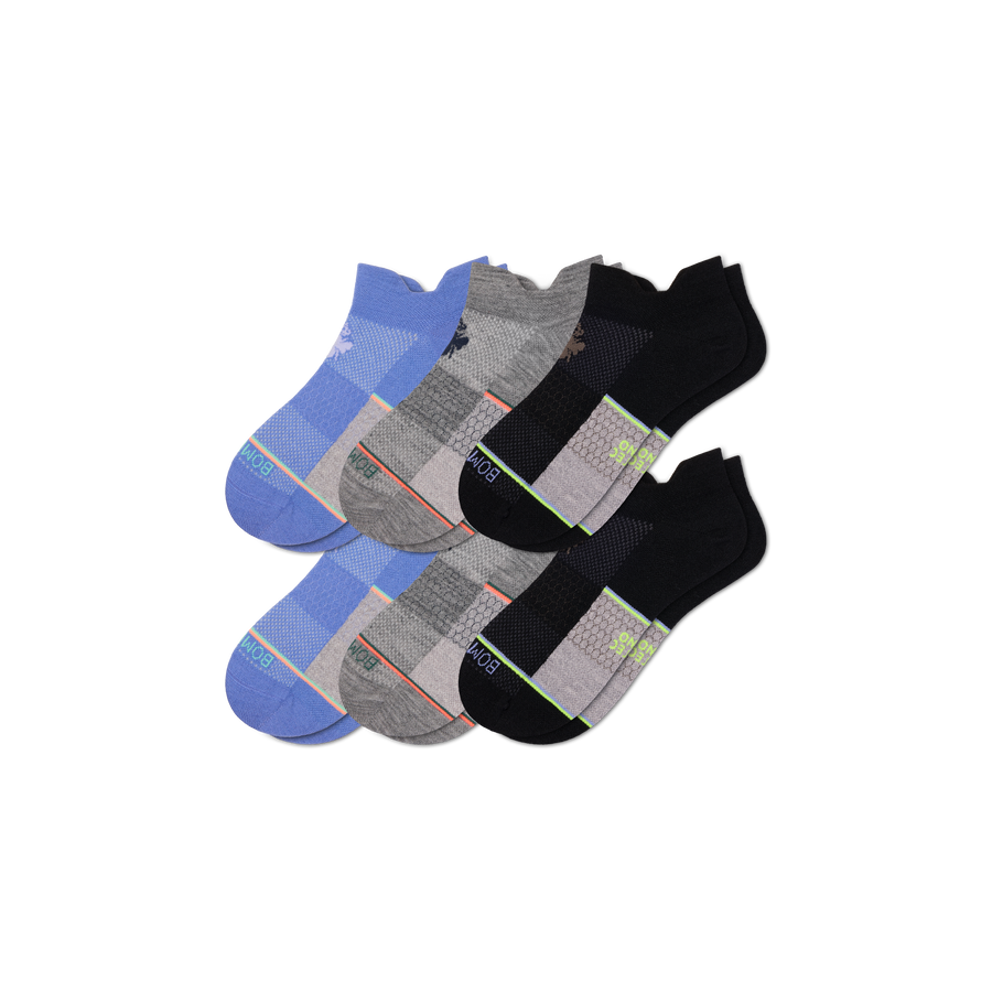 Men's Sport Merino Wool Blend Ankle Sock 6-Pack - Clean Finish