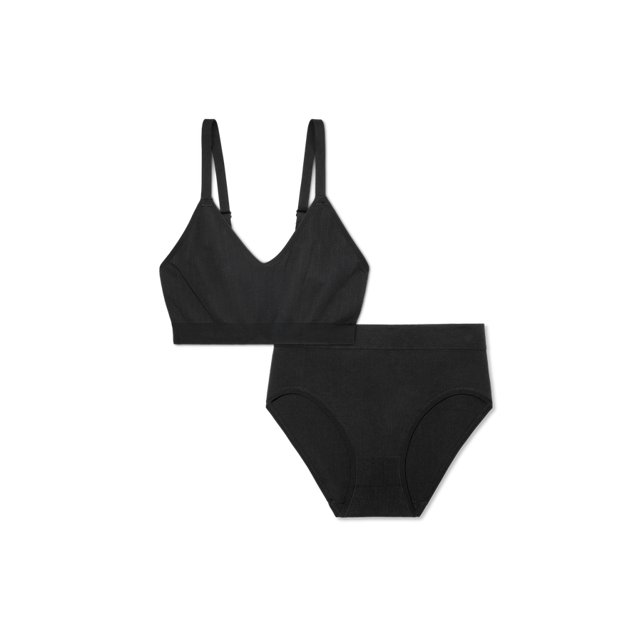 Women’s Seamless Scoop Bralette + High Rise Brief Pack - Easy Choice