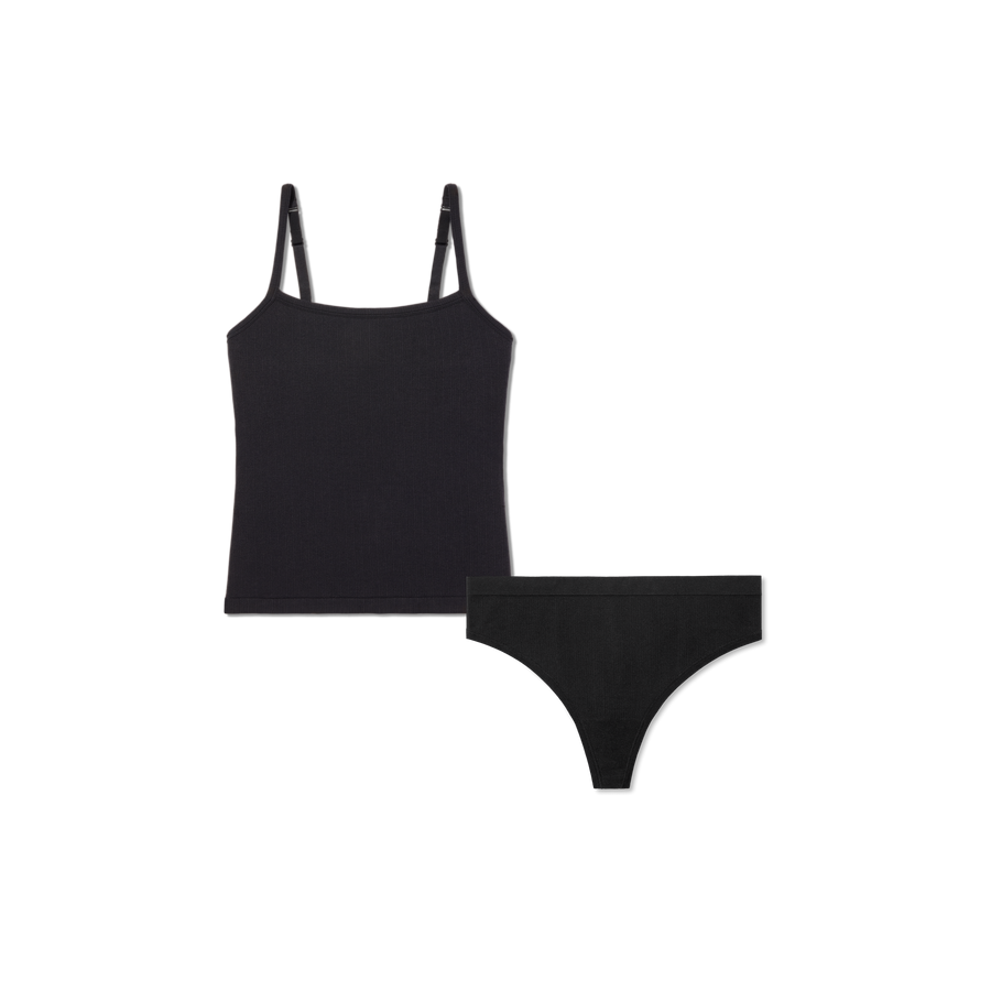 Women's Built-In Bra Seamless Cami + Thong Pack - Easy Choice