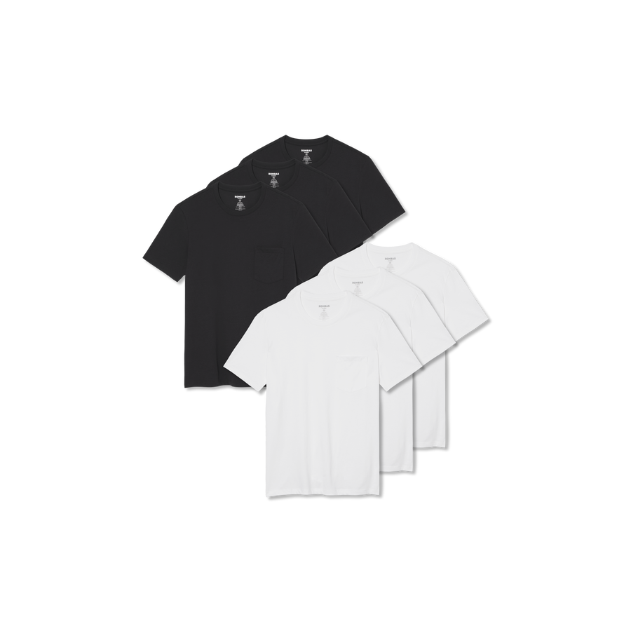 Men's Pima Cotton Pocket Crew Neck T-Shirt 6-Pack - Premium Pick