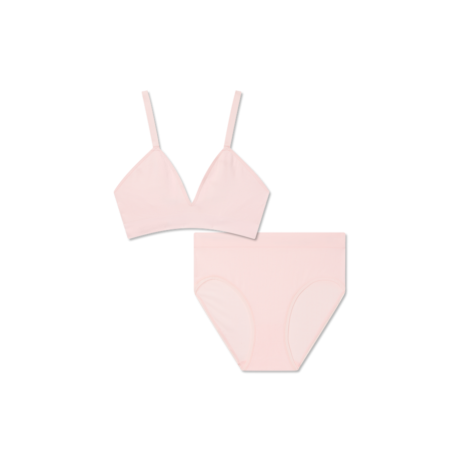 Women's Seamless Triangle Bralette + High Rise Brief Pack - All Day Comfort